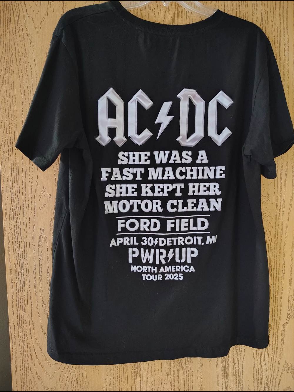 AC/DC Band Tour Tee - Black with White Print